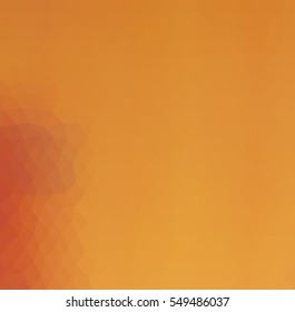 Orange polygonal illustration with triangle. Geometric background.