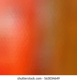 Orange polygonal illustration with triangle. Geometric background.