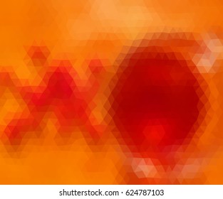 Orange polygonal illustration with triangle. Geometric background.