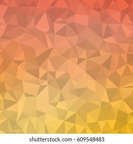 Orange polygonal illustration triangles. Mosaic background with gradient design templates