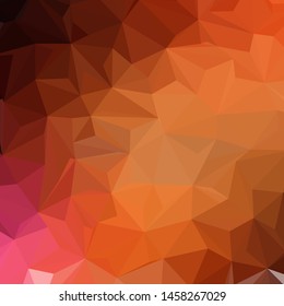 orange polygonal illustration, which consist of triangles. Geometric background in Origami style with gradient. Triangular design for your business.