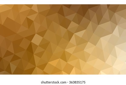 Orange polygonal illustration, which consist of triangles. Geometric background in Origami style with gradient. Triangular design for your business in vector.