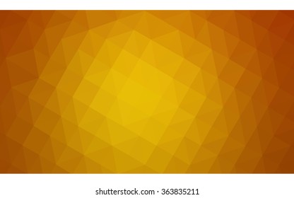 Orange polygonal illustration, which consist of triangles. Geometric background in Origami style with gradient. Triangular design for your business in vector.