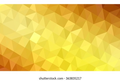 Orange polygonal illustration, which consist of triangles. Geometric background in Origami style with gradient. Triangular design for your business in vector.