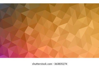 Orange polygonal illustration, which consist of triangles. Geometric background in Origami style with gradient. Triangular design for your business in vector.