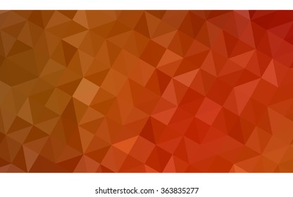 Orange polygonal illustration, which consist of triangles. Geometric background in Origami style with gradient. Triangular design for your business in vector.
