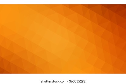 Orange polygonal illustration, which consist of triangles. Geometric background in Origami style with gradient. Triangular design for your business in vector.