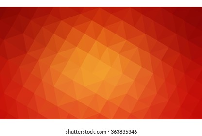 Orange polygonal illustration, which consist of triangles. Geometric background in Origami style with gradient. Triangular design for your business in vector.