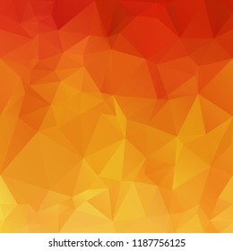 Orange Polygonal Mosaic Background, Creative Design Templates