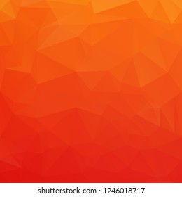 Orange Polygonal Mosaic Background, Creative Design Templates