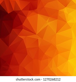 Orange Polygonal Mosaic Background, Creative Design Templates
