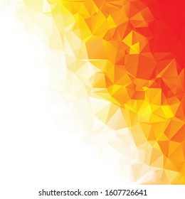 Orange Polygonal Mosaic Background, Creative Design Templates