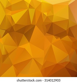 Orange Polygonal Mosaic Background, Creative Design Templates