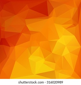 Orange Polygonal Mosaic Background, Creative Design Templates