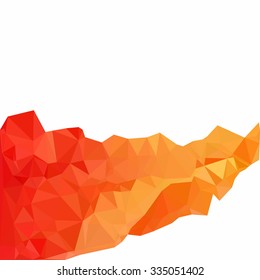 Orange Polygonal Mosaic Background, Creative Design Templates