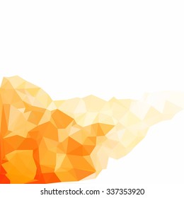 Orange Polygonal Mosaic Background, Creative Design Templates