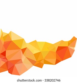 Orange Polygonal Mosaic Background, Creative Design Templates
