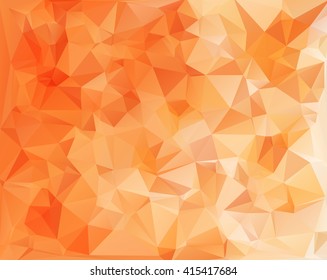 Orange Polygonal Mosaic Background, Creative Design Templates