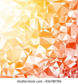 Orange Polygonal Mosaic Background, Creative Design Templates
