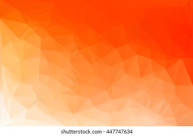 Orange Polygonal Mosaic Background, Creative Design Templates
