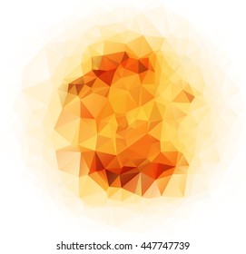 Orange Polygonal Mosaic Background, Creative Design Templates