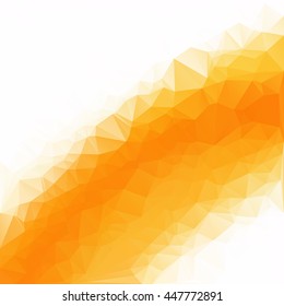 Orange Polygonal Mosaic Background, Creative Design Templates