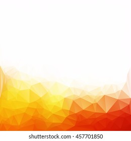 Orange Polygonal Mosaic Background, Creative Design Templates