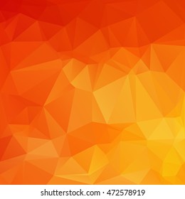 Orange Polygonal Mosaic Background, Creative Design Templates