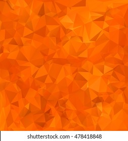 Orange Polygonal Mosaic Background, Creative Design Templates
