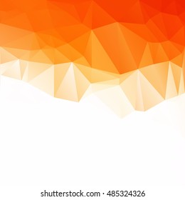 Orange Polygonal Mosaic Background, Creative Design Templates