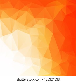 Orange Polygonal Mosaic Background, Creative Design Templates