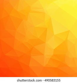 Orange Polygonal Mosaic Background, Creative Design Templates