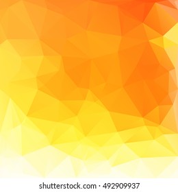 Orange Polygonal Mosaic Background, Creative Design Templates