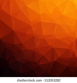 Orange Polygonal Mosaic Background, Creative Design Templates