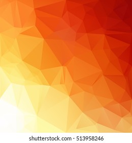 Orange Polygonal Mosaic Background, Creative Design Templates