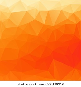 Orange Polygonal Mosaic Background, Creative Design Templates