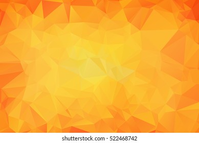 Orange Polygonal Mosaic Background, Creative Design Templates
