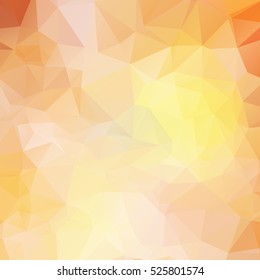 Orange Polygonal Mosaic Background, Creative Design Templates