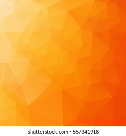 Orange Polygonal Mosaic Background, Creative Design Templates