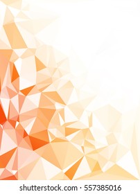 Orange Polygonal Mosaic Background, Creative Design Templates