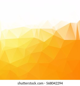 Orange Polygonal Mosaic Background, Creative Design Templates