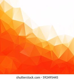 Orange Polygonal Mosaic Background, Creative Design Templates