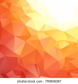 Orange Polygonal Mosaic Background, Creative Design Templates