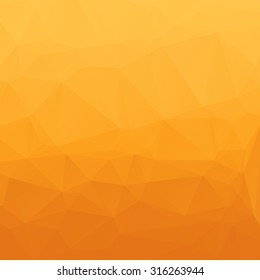Orange polygonal mosaic background. Low poly style vector illustration