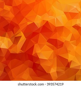Orange Polygonal Mosaic Background, Vector illustration, Busines