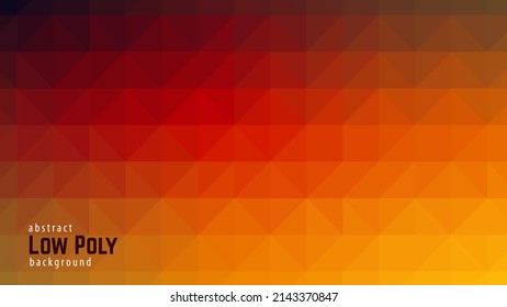 Orange Polygonal Mosaik, Mosaik aus Low-Poly-Dreiecken, Abstraktes Vektordesign perfekt für Drucke, Flyer, Banner, Einladungen, Sonderangebot und vieles mehr