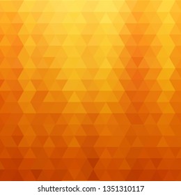 Orange polygonal pattern, which consist of triangles. Geometric background in Origami style with gradient. Triangular design for your business. 