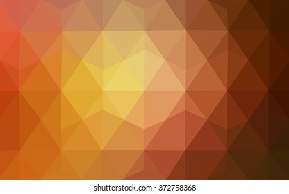 Orange polygonal pattern, which consist of triangles. Geometric background in Origami style with gradient. Triangular design for your business.