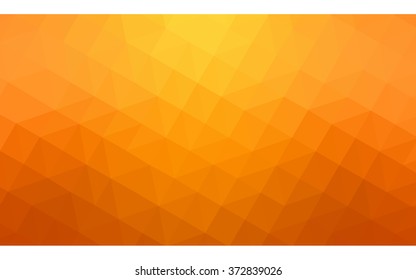 Orange polygonal pattern, which consist of triangles. Geometric background in Origami style with gradient. Triangular design for your business.