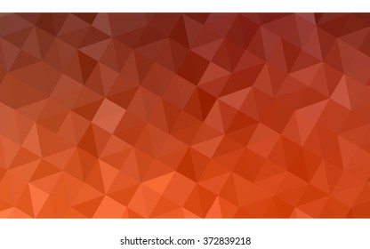 Orange polygonal pattern, which consist of triangles. Geometric background in Origami style with gradient. Triangular design for your business.